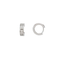 Two-Row Micropave Huggies (SILVER)