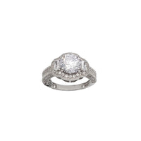 Zirconia Engagement Ring (Silver)