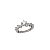 Zirconia Engagement Ring (Silver)