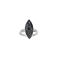 Black Zirconia Marquise Lady Ring (Silver)