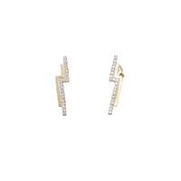 Diamond Lightning Stud Earrings (10K)