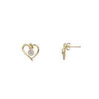 Diamond Heart Stud Earring (14k)