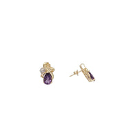 Amethyst Stud Earrings (14K)