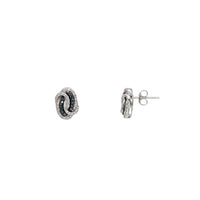 White Blue Diamond Stud Earring (10K)