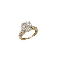 Iced-Out Zirconia Heart Ring (14K)