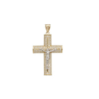 Iced-Out Diamond Cut Crucifix Pendant (14K)