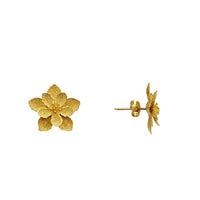 Laser Cut Jasmine Flower Stud Earring (24K)