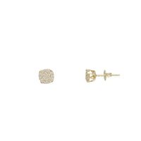 Zirconia Round Stud Earring (14K)
