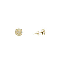 Zirconia Round Stud Earring (14K)