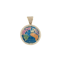 Enamel Colorful World Pendant (14K)