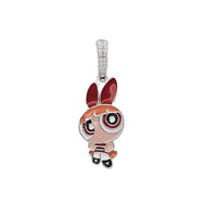 Zirconial Enamel "The Powerpuff Girls" Pendant (Silver)