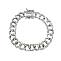 Zirconia Cuban Bracelet (Silver)