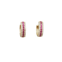 Three-row Huggies CZ Earring (14K)