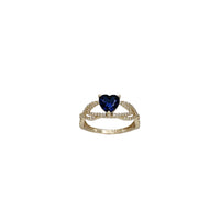 Blue Heart Zirconia Ring (14K)
