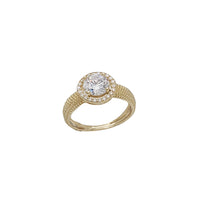 Birthstone Halo CZ Ring (14K)