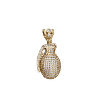 Iced Out Grenade Pendant (14K)