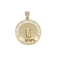 Saint Lazarus Round Medallion Pendant (14K)