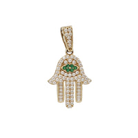 Zirconia Hamsa Pendant (14K)