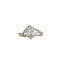 Fancy Zirconia Engagement Ring (14K)