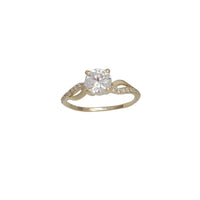 Round CZ Ring (14K)