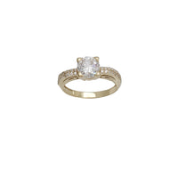 Round Gemstone CZ Lady Ring (14K).