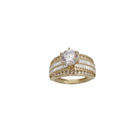 Baguette & Round Stone Ring (14K)