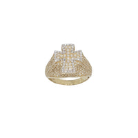 Iced-Out Cross CZ Ring (14K)