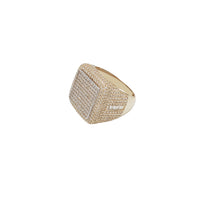 Iced-Out Pave Square Ring (14K)