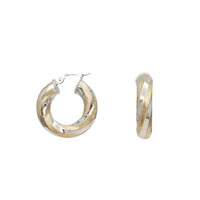 Two-Tone Hoop Earrings (14K)