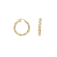 Twisted Hoop Earrings (14K)