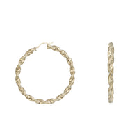 Plain Twisted Hoop Earrings (14K)