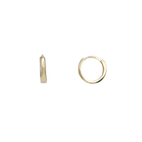 Plain Graduated Huggie Earrings (14K)