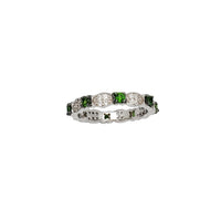 Green Stone Ring ( Silver )