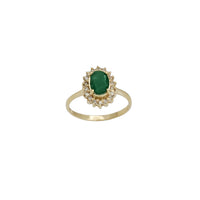 Diamond With Emerald Ring (14K)