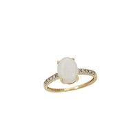 Oval Opal & Diamond Ring (14K)