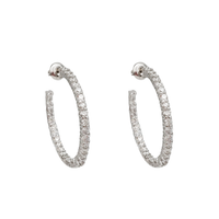 Lab Diamond Hoop Earrings (14K)