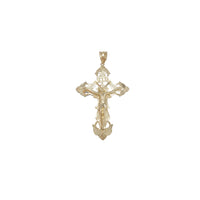 Diamond-Cut Jesus Cross Pendant 14K