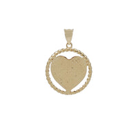 Round Diamond Cut Heart Pendant