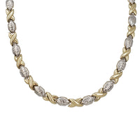 Two-Tone "XO" Fancy Necklace (10K)