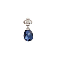 Diamond September Birthstone Pear Drop Pendant (10K)