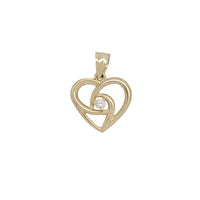 CZ Heart Pendant (14k)