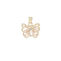 Tricolor Butterfly Pendant (14K)