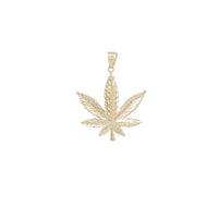 Cannabis Leaf Diamond Cut Pendant (14K)