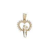 Zirconia Heart Loving Couples Pendant (14K)