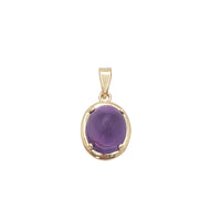 Oval Amethyst Pendant (14K)