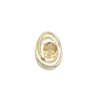 Diamond Yellow Topaz Pendant (14K)