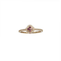 Zirconia Flower Ring (14K)