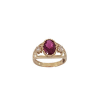 Baby-Sized/ Pinky CZ Oval Ring (14K)