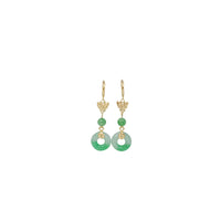 Lucky Jade Butterfly Dangling Earring (14K)