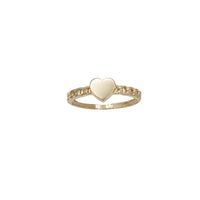 Heart Cuban Ring (14K)